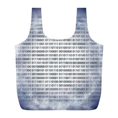 Binary Computer Technology Code Full Print Recycle Bags (l)  by Nexatart