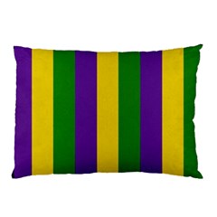 Mardi Gras Striped Pattern Pillow Case (two Sides) by dflcprints