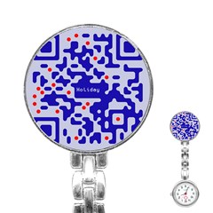 Qr Code Congratulations Stainless Steel Nurses Watch by Nexatart