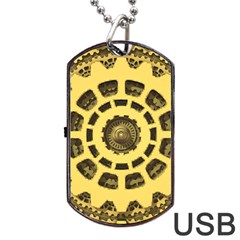 Gears Dog Tag Usb Flash (two Sides) by Nexatart