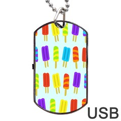 Food Pattern Dog Tag Usb Flash (two Sides) by Nexatart