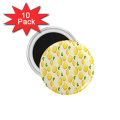 Pattern Template Lemons Yellow 1 75  Magnets (10 Pack)  by Nexatart
