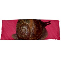 Snail Pink Background Body Pillow Case (dakimakura) by Nexatart