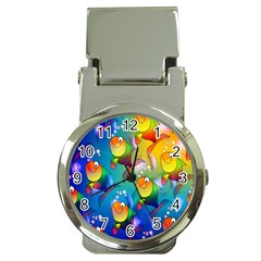 Fish Pattern Money Clip Watches by Nexatart