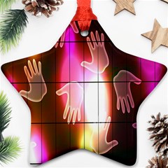 Abstract Background Design Squares Ornament (star) by Nexatart
