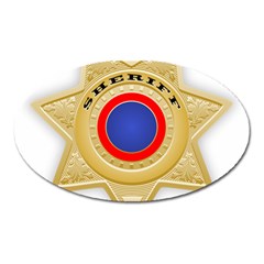 Sheriff S Star Sheriff Star Chief Oval Magnet by Nexatart
