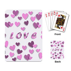 Love Valentine S Day 3d Fabric Playing Card by Nexatart