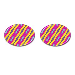 Blue Bead Chains                                                   			cufflinks (oval) by LalyLauraFLM