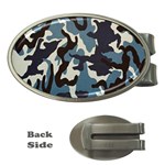 Blue Water Camouflage Money Clips (Oval)  Front