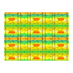 Birds Beach Sun Abstract Pattern Double Sided Flano Blanket (mini)  by Nexatart