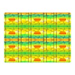 Birds Beach Sun Abstract Pattern Double Sided Flano Blanket (Mini)  35 x27  Blanket Back