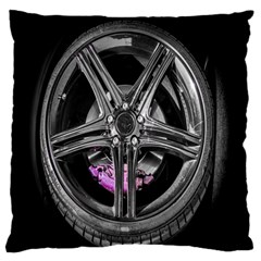 Bord Edge Wheel Tire Black Car Large Flano Cushion Case (one Side) by Nexatart