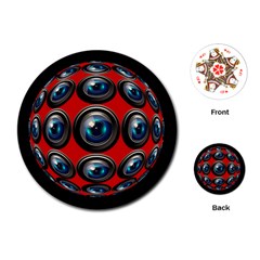 Camera Monitoring Security Playing Cards (round)  by Nexatart