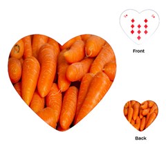 Carrots Vegetables Market Playing Cards (heart)  by Nexatart