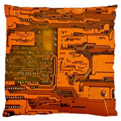 Circuit Large Flano Cushion Case (one Side) by Nexatart