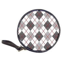 Fabric Texture Argyle Design Grey Classic 20-cd Wallets by Nexatart