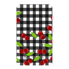 Cherries Plaid Pattern  Memory Card Reader by Valentinaart
