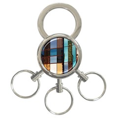 Glass Facade Colorful Architecture 3-ring Key Chains by Nexatart