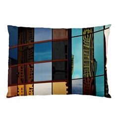 Glass Facade Colorful Architecture Pillow Case by Nexatart