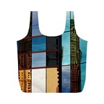 Glass Facade Colorful Architecture Full Print Recycle Bags (M)  Front