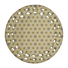 Star Basket Pattern Basket Pattern Round Filigree Ornament (two Sides) by Nexatart