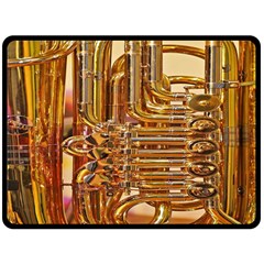 Tuba Valves Pipe Shiny Instrument Music Double Sided Fleece Blanket (large)  by Nexatart