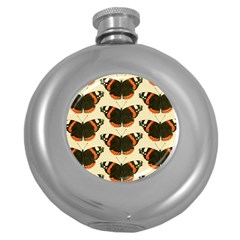 Butterfly Butterflies Insects Round Hip Flask (5 Oz) by Amaryn4rt