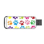 Paw Print Paw Prints Background Portable USB Flash (One Side) Front