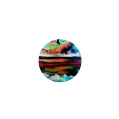 Ocean Waves Birds Colorful Sea 1  Mini Magnets by Amaryn4rt