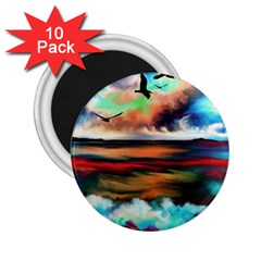 Ocean Waves Birds Colorful Sea 2 25  Magnets (10 Pack)  by Amaryn4rt