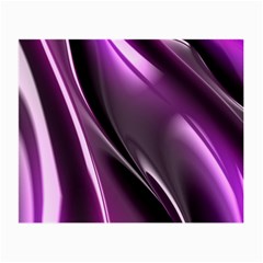 Purple Fractal Mathematics Abstract Small Glasses Cloth (2-side) by Amaryn4rt