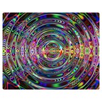 Wave Line Colorful Brush Particles Double Sided Flano Blanket (Medium)  60 x50  Blanket Back