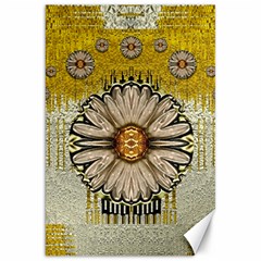 Power To The Big Flower Canvas 20  X 30   by pepitasart