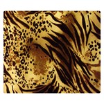 Stripes Tiger Pattern Safari Animal Print Double Sided Flano Blanket (Small)  50 x40  Blanket Front