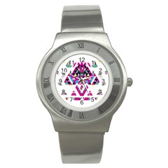 Geometric Play Stainless Steel Watch by Amaryn4rt