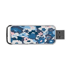 Fabric Wildflower Bluebird Portable Usb Flash (two Sides) by Simbadda