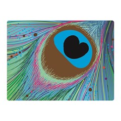 Peacock Feather Lines Background Double Sided Flano Blanket (mini)  by Simbadda