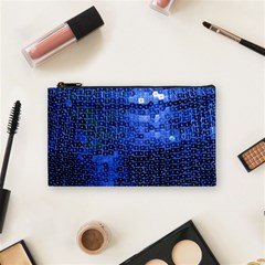 Blue Sequins Cosmetic Bag (small)  by boho