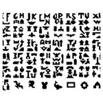 Anchor Puzzle Booklet Pages All Black Double Sided Flano Blanket (Medium)  60 x50  Blanket Front