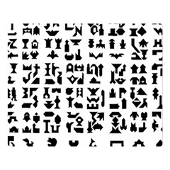 Anchor Puzzle Booklet Pages All Black Double Sided Flano Blanket (large)  by Simbadda