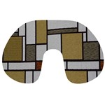 Fabric Textures Fabric Texture Vintage Blocks Rectangle Pattern Travel Neck Pillows Front