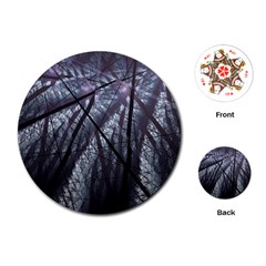 Fractal Art Picture Definition  Fractured Fractal Texture Playing Cards (round)  by Simbadda