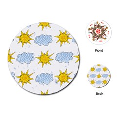 Sunshine Tech White Playing Cards (round)  by Simbadda