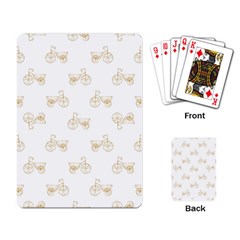 Retro Bicycles Motif Vintage Pattern Playing Card by dflcprints