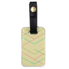 Abstract Yellow Geometric Line Pattern Luggage Tags (one Side)  by Simbadda