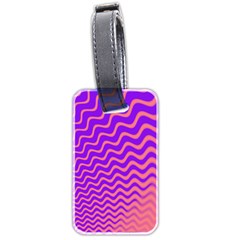 Pink And Purple Luggage Tags (two Sides) by Simbadda