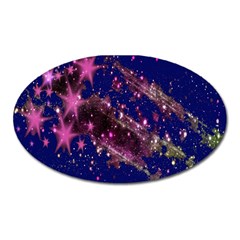 Stars Abstract Shine Spots Lines Oval Magnet by Simbadda