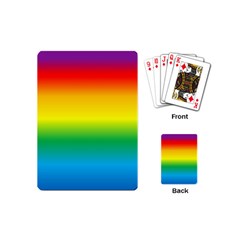 Rainbow Background Colourful Playing Cards (mini)  by Simbadda