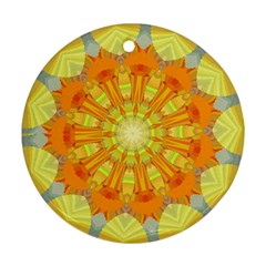 Sunshine Sunny Sun Abstract Yellow Ornament (round) by Simbadda