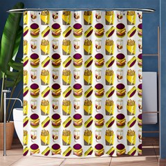 Hamburger And Fries Shower Curtain 60  X 72  (medium)  by Simbadda